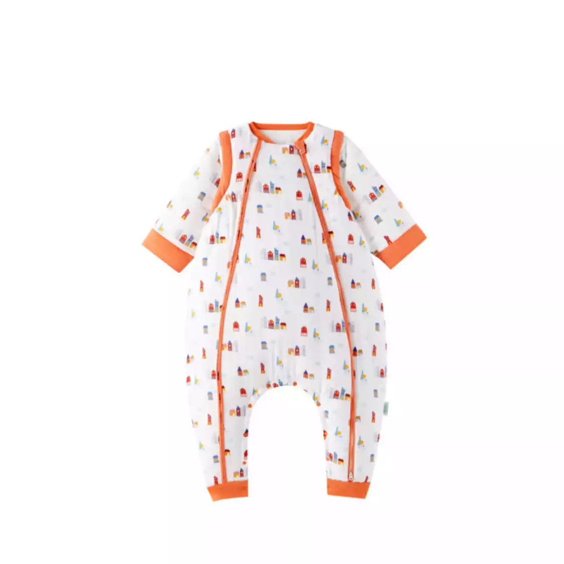 Full cotton age Baby thick Sub-leg Sleeping Bag Double Gauze Clip Cotton Warm Sleeves Can Be Detached And Anti-Jump Anti Kick Quilt