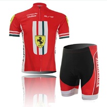 Red Ferrari Summer breathable Mountain self-propelled bike fleet version Short sleeves riding Pulley Dynamic Bike Clothing