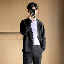 Black Suit Jacket Mens Professional Suit Spring Autumn Sashimi casual Western clothes Korean version Business Youth Ancient summer