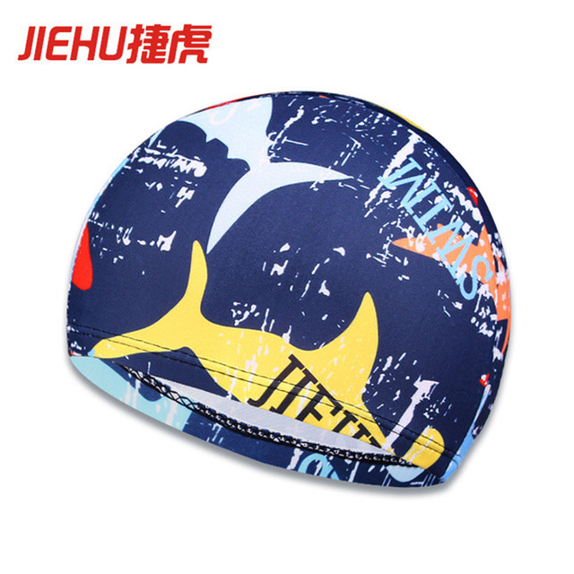 New cloth swimming cap for men, women, adults, students, big children, high elasticity, comfortable and breathable, middle-aged and elderly with long hair