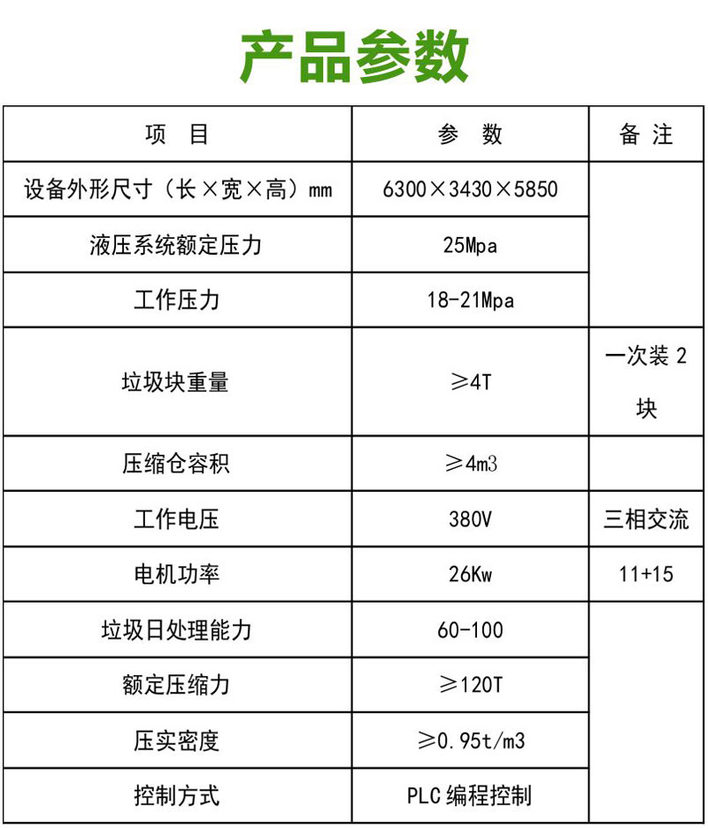 垂直壓縮式垃圾站 三缸四柱垃圾壓縮箱 縣城垃圾壓縮轉(zhuǎn)運(yùn)站 德隆