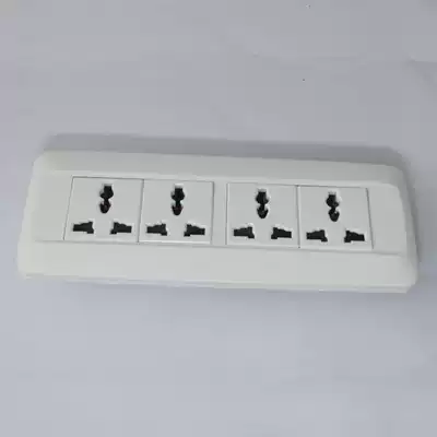 118 series four-digit large board wall panel socket two three plug 12 hole 10A250V old-fashioned household industry