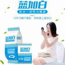 Blue and white disposable toilet pad maternal hotel seat cushion paper maternity travel toilet seat sterile waterproof 30 pieces