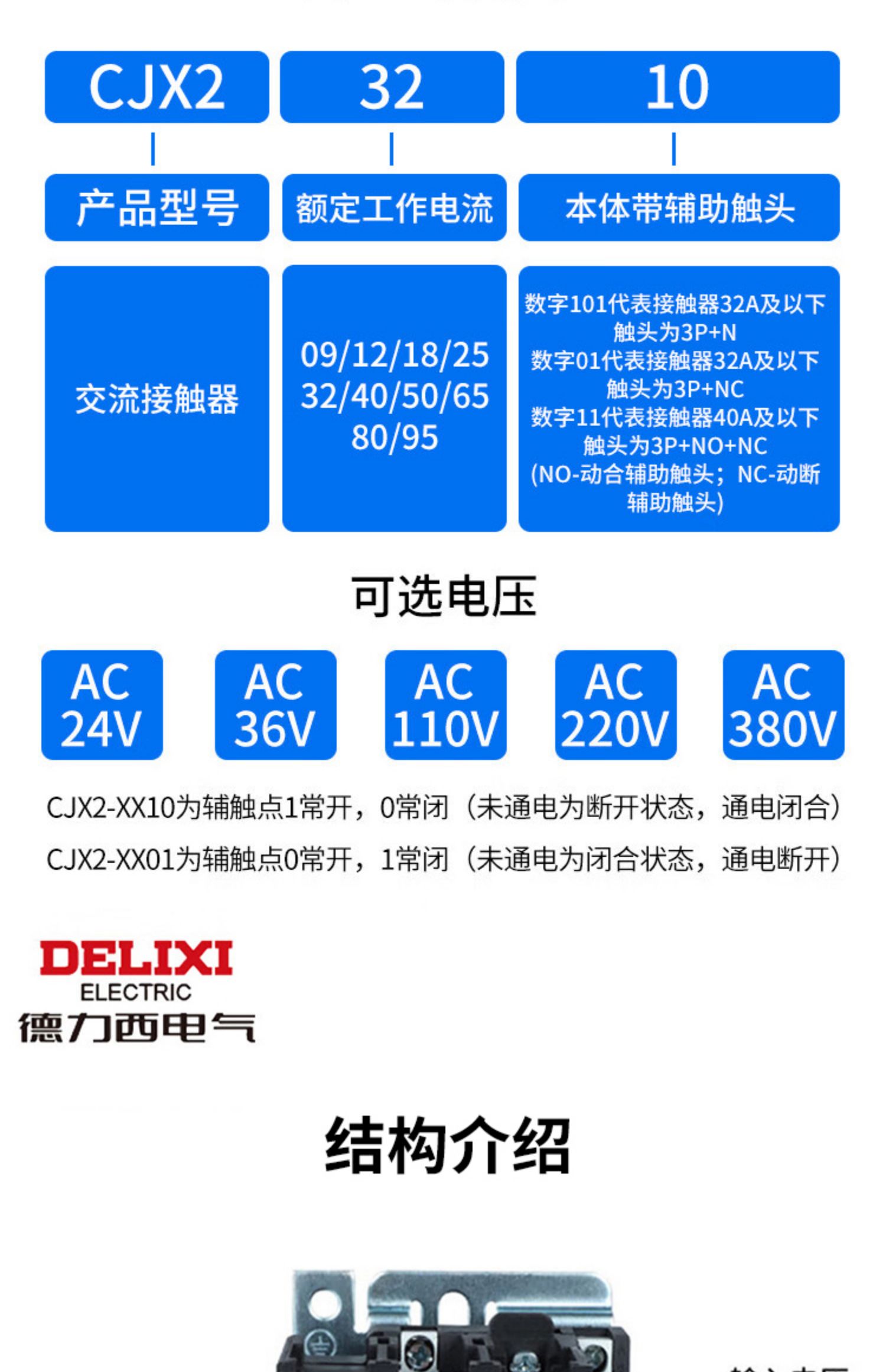 DELIXI/ CJX2ϵнӴ CJX2-2510 230V 3P 1