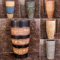 Wash basin Ceramic column basin art retro integrated floor balcony QTI4SP