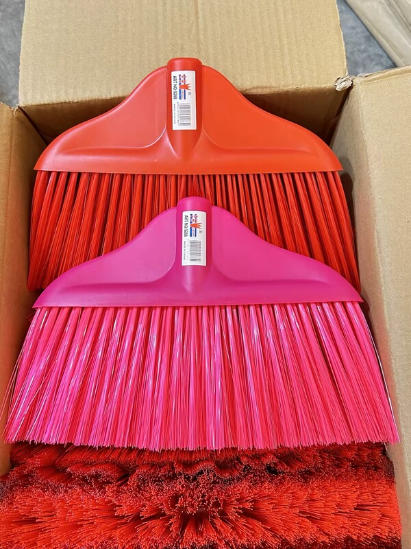 Jianpai 9288 Plastic Broom for Sweeping Floors, Cleaning Indoors and Outdoors, Suitable for Home, Dormitory, Office, Whole Box of 24 Pieces