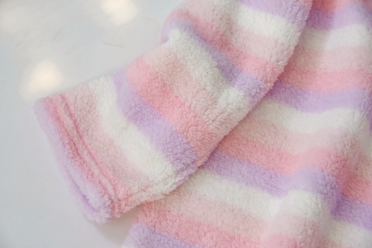 Nhật Bản mùa thu và mùa đông ngọt ngào sọc dài tay đồ ngủ đơn mảnh ngọn cashmere mềm mại trong dịch vụ đêm váy dài áo nam đẹp
