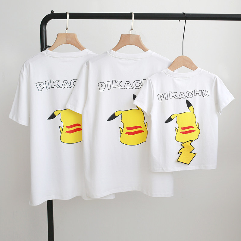 Pro-submount summer dress 2022 new baby family of three quad family fitted with mother and mother short sleeve T-shirt foreign