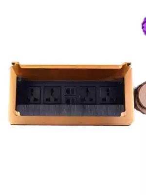 Multimedia desktop socket clamshell hidden office conference table cable management box USB charging multi-function information box