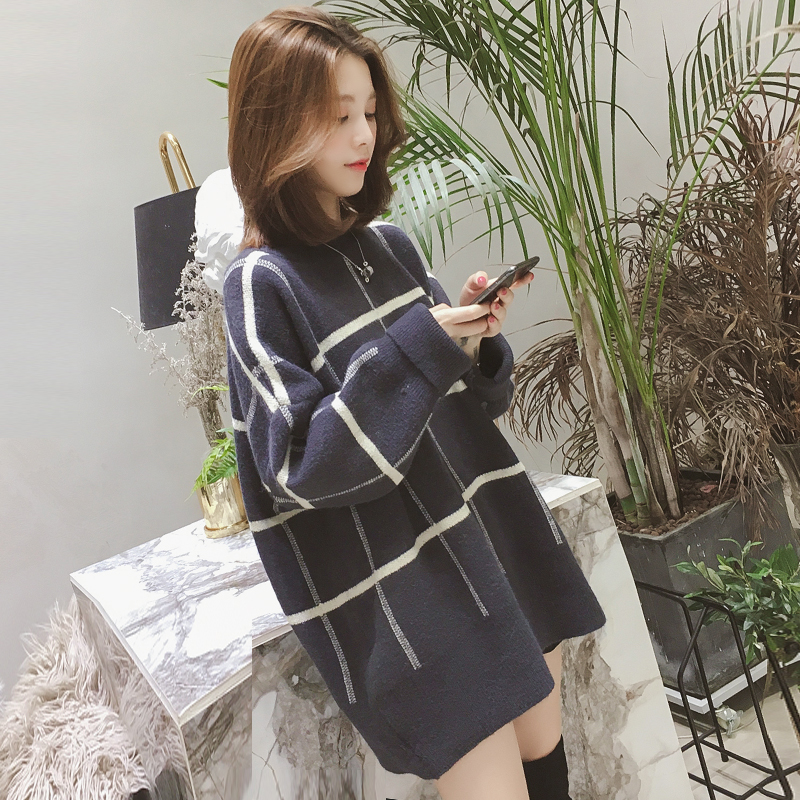 Pregnant women autumn and winter fashion style 2022 new pregnant women sweater women pullover plaid sweater bottoming loose trendy mother