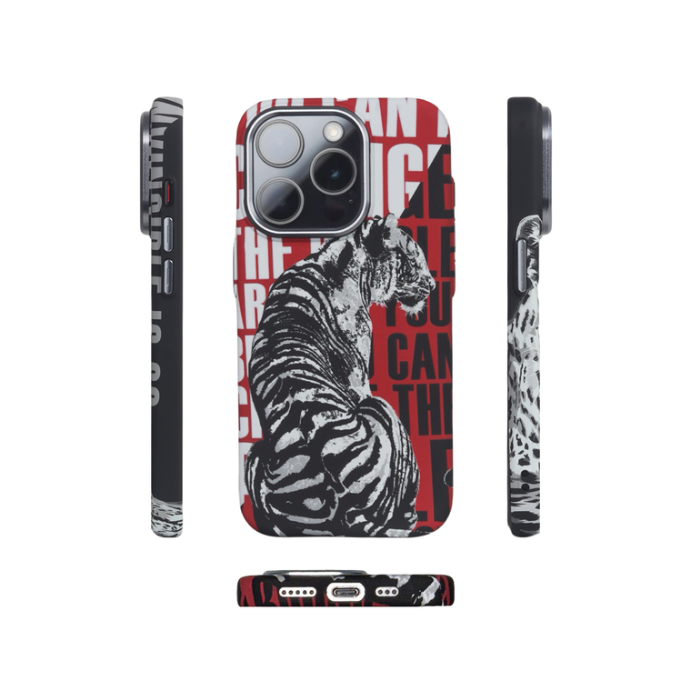 Urban Blue-Eyed Cat Feather Portrait iPhone Case