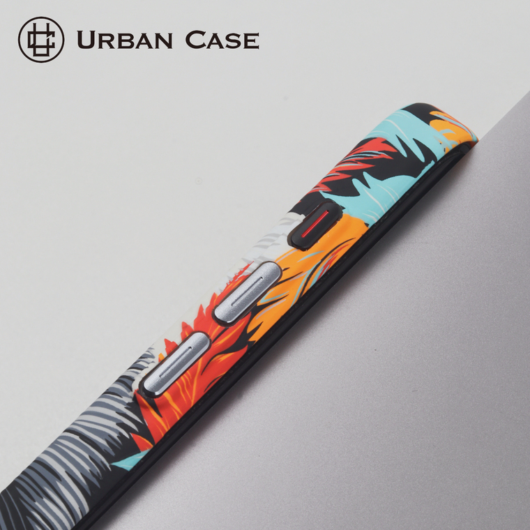 Urban Blue-Eyed Cat Feather Portrait iPhone Case