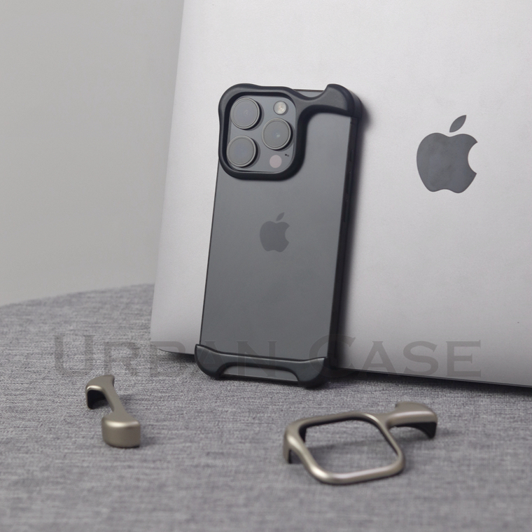 Urban Gold Frame Minimalist Black Accents iPhone Case