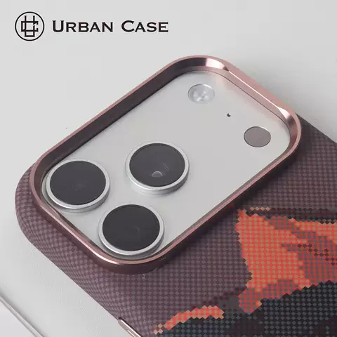 Pixelated Abstract Face Carbon Fiber Phone Case With Metallic Camera Frame – Pro/Plus/Max/Air – iPhone 17, iPhone 16, iPhone 15, iPhone 14, iPhone 13, iPhone 12