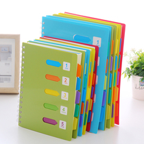 A5 coil book color spiral book thickened rollover PP office classification notepad stationery notebook