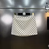 Модный жилет, юбка, комплект, 2025 года, осенний, с открытой спиной, французский стиль, 3 предмета