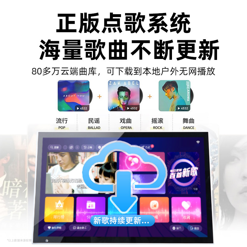 2025 New Model Karaoke Machine Home Ktv All-In-One Outdoor Karaoke Stand-Alone Machine Mobile Portable