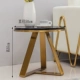 Bắc Âu tối giản hiện đại bàn cà phê đá cẩm thạch ánh sáng sang trọng bằng thép không gỉ góc tròn vài căn hộ nhỏ kết hợp nội thất phòng khách - Bàn trà bàn ghế gỗ phòng khách đẹp