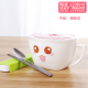hộp cơm hâm nóng lock and lock Raccoon Ceramic Noodle Noodle Instant Oatmeal Cup có nắp lớn Nhật Bản Hàn Quốc Cup Noodle Cup Lò vi sóng Hộp cơm trưa Sinh viên Bento - Hộp cơm điện sưởi ấm hộp cơm cắm điện lock and lock