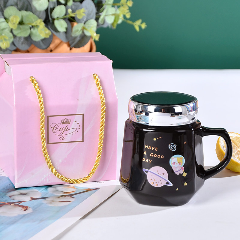 61 Children's Day Opening Shop Festive Season Customizable LOGO Inword Marriage Shou Qing accompanied by the Creative Ceramic Cup