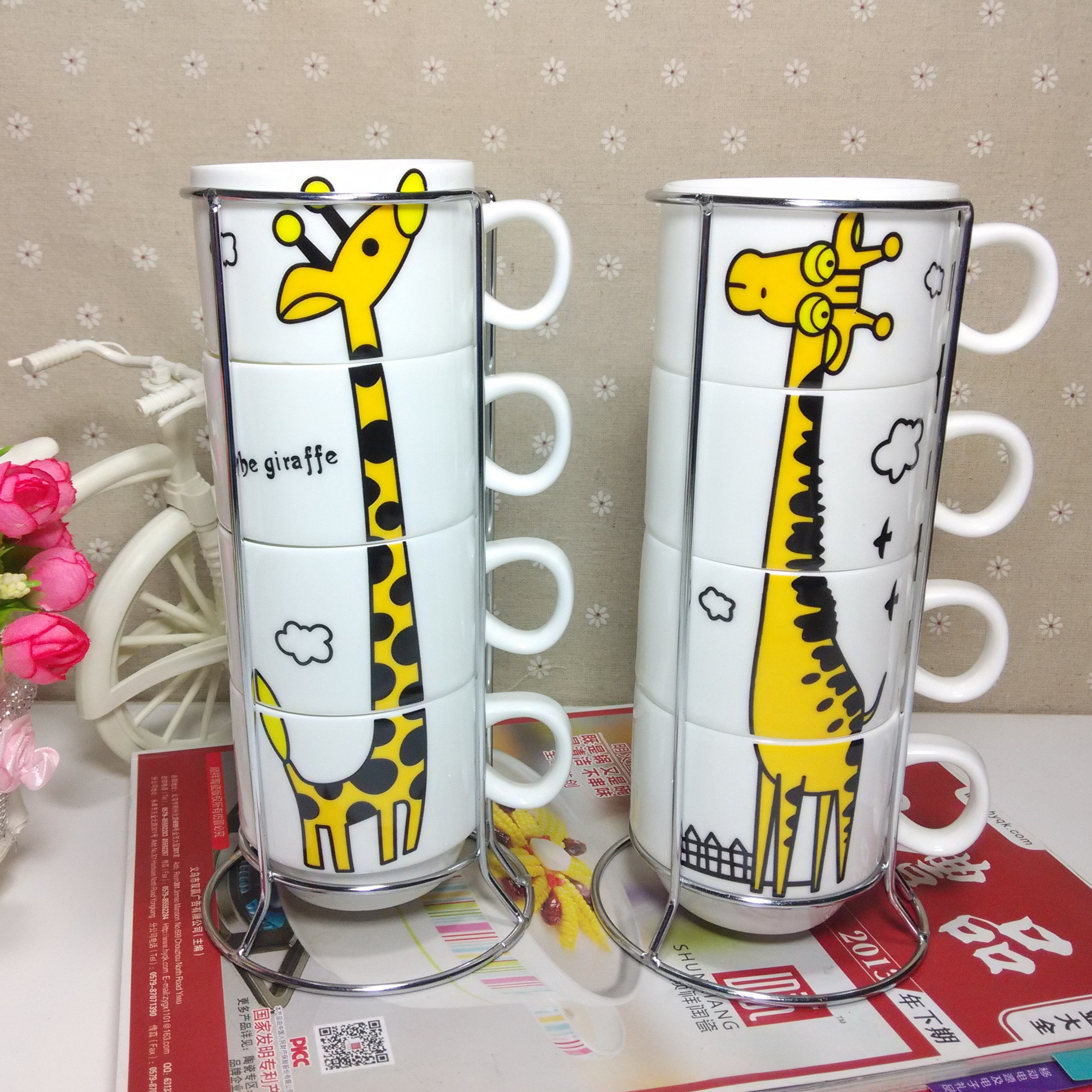 Ceramic Water Glass Bone Porcelain Advertising Cup Mark Cup Laminated Cup Wedding Gifts Customizable LOGO gift set group