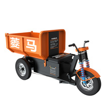 Construction site electric tricycle pulling mortar transport ash bucket truck small agricultural farming dung truck dump truck