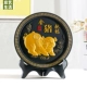 Vàng lợn trang trí than hoạt tính chạm khắc thủ công lợn năm quà tặng nghi lễ rượu vang tủ trang trí nhà năm mới quà tặng cung hoàng đạo thiết kế tiệm nail