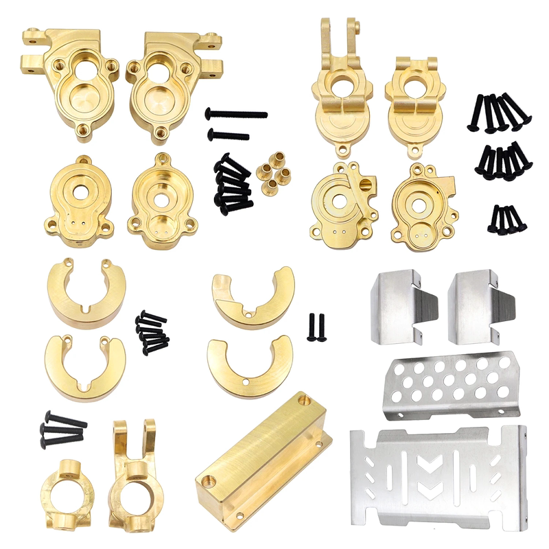 Easy Control Yk4106 Yk4107 Brass Front Axle Steering Cup Rear Axle Cup Front and Rear Wheel Counterweight Blocks Accessories