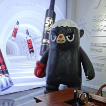 Cartoon GRP Long Neck Deer Sculpture Manufacturer Mall Beauty Chen Real Estate Garden Forest Landscape Large Stainless Steel Pendulum