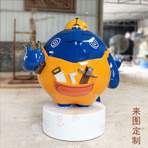 Personality Customized Cartoon Cartoon Cartoon glass GRP Kunpeng mall shop window Beauty Chen Sculpture Sichuan Chengdu Factory Direct Sales
