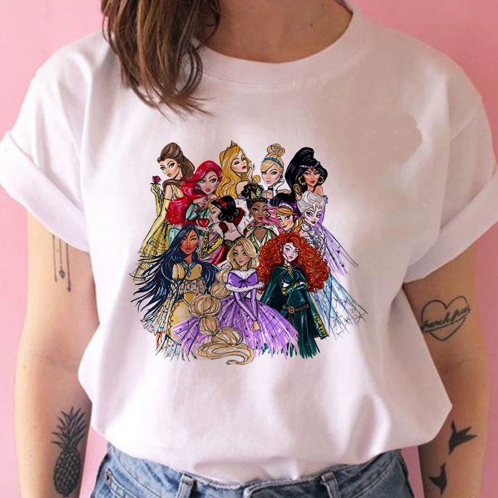 Кисточка принцесса Т-ШИРТ Princess Orola Sleeping Beauty Cute Kawaii повседневная женская футболка