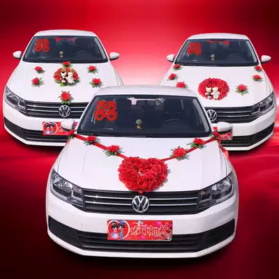 Deputy wedding limousine decoration Wedding wedding supplies new Korean set front flower simulation float decoration magnet model