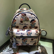 DICK BEAR DICK BEAR bag Korean version of BEAR print backpack casual student schoolbag travel bag womens bag