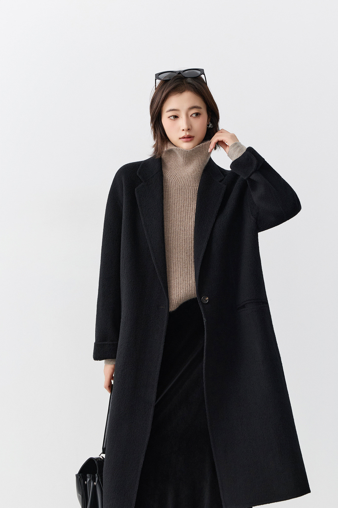 느슨함 센스 터틀넥 스택 착용 품격 오래된 돈 바람 니트 스웨터 상세 이미지 15