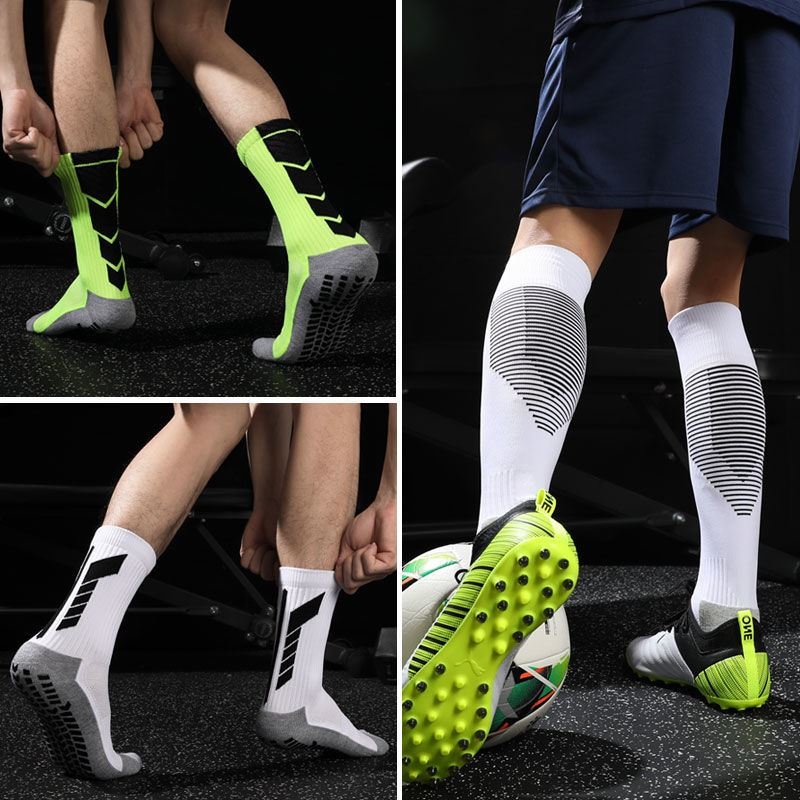 Football Socks Men's Medium Long Cylinder Summer Over Knee Silicone Anti Slip Training Socks White Professional Exploits Towel Bottom Woman