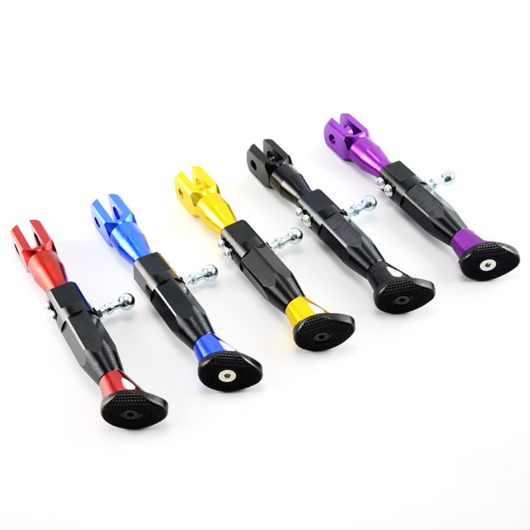 Motorcycle modification accessories aluminum alloy adjustable side tripod scooter electric vehicle universal unilateral foot support bracket