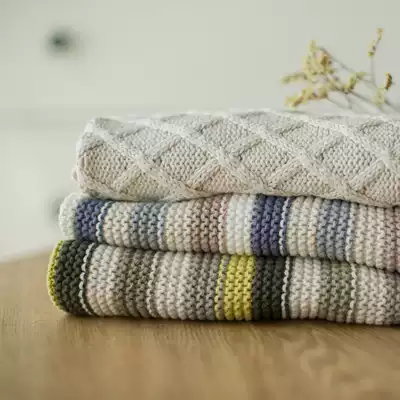 High-end export to Europe S baby cotton blanket holding blanket baby car blanket Baby spring and summer knitted air conditioning blanket