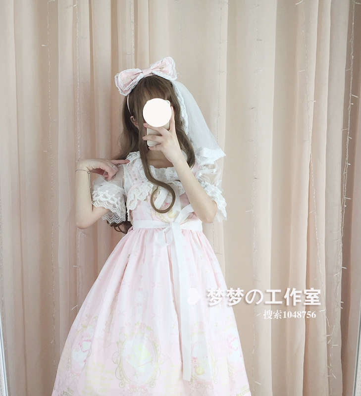 Cô gái Nhật Bản mềm mại em gái lolita tất cả phù hợp bên trong ren tình yêu lót cổ áo sơ mi voan - Áo sơ mi chiffon ren