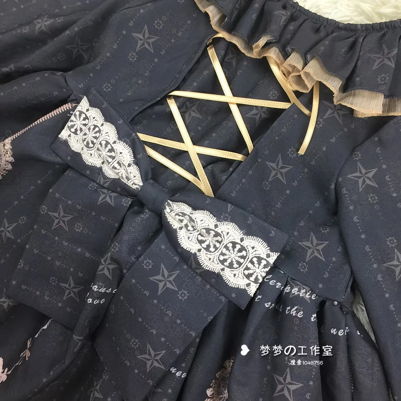 Bản gốc em gái Nhật Bản mùa thu và mùa đông Lolita lori in váy nàng tiên cá retro xù lông