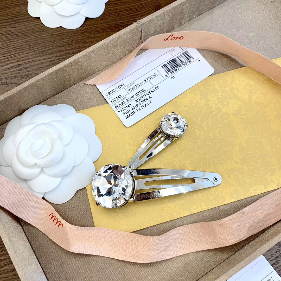 Miao single drill duckbill clip temperament hairpin side clip hairpin exquisite cute hair accessories large round diamond small mini