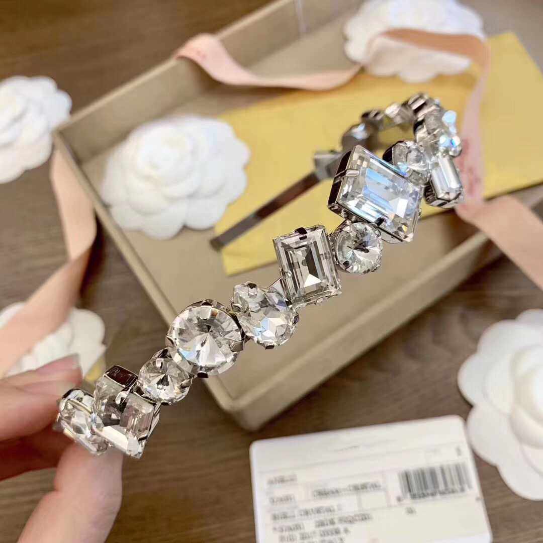 Benny's new product classic square diamond headband fashion full of diamonds sweet all-match hair accessories female Zhang Yuqi same style goddess temperament