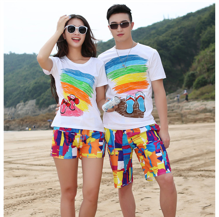 Những người yêu thích quần đi biển tải bộ đồ đi biển Hải Nam đi du lịch nghỉ mát nam và nữ quần nhanh quần bơi kích thước lớn cộng với phân bón 	quần đi biển cho bé trai