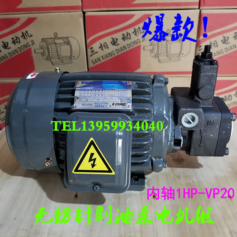 Hydraulic motor motor Taiwan type inner shaft non-woven needling machine 0 75KW-VP20 Oil pump motor set