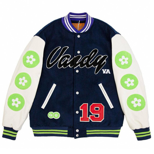 Vandythepink ຂອງແທ້ Park Jae-bum's new quilted baseball jacket exhibition limited edition 100
