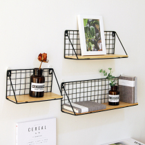 Punch-free wall shelf Wall wall hanger Bedroom wall hanging Bedroom Dormitory artifact Bedside storage