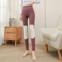 2022 new high waist large size lengthened autumn pants tall and warm kneecap bottom pants female outside wearing elastic skintight pants