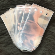 Belt packaging bag double-opening PVC high-transparent double-sided ultra-transparent 32 silk thick three-hole bag foreign trade belt buckle head bag