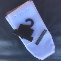 Belt buckle head bag double head plastic buckle head bag plastic hook back cover three-piece set a bundle of 100 sets