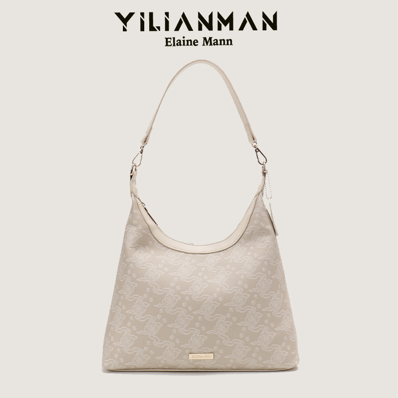 Elaine Man Women's Bag 2026 New Model High-End Versatile New Chinese Style Underarm Tote Bag Niche Single Shoulder Crossbody Bag