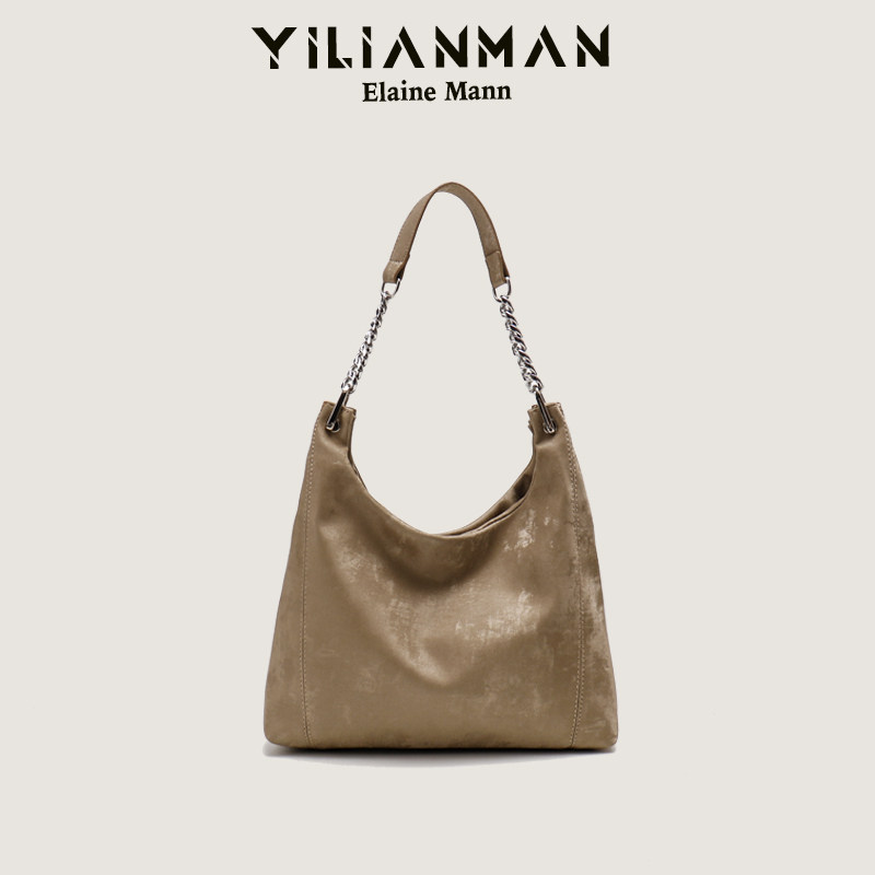 ELENMAN Women's Original Design Niche Tote Bag Large Capacity Commuter Underarm Bag Handbag Shoulder Bag - Thumbnail 2